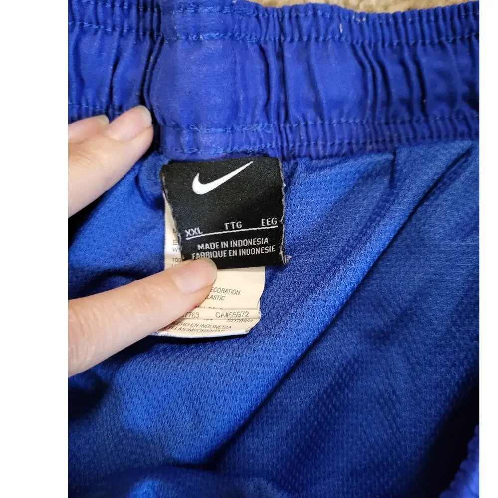 NIKE blue Colorblock Swim Trunks Board Shorts XXL Drawstring - Picture 2 of 3